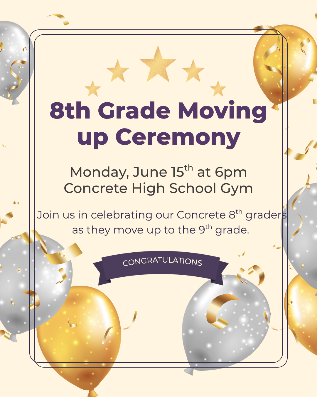 moving up ceremony flyer